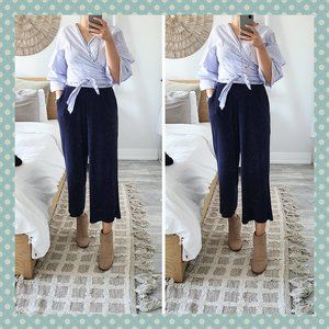 Zara Blue Ruffle Wrap Top‎